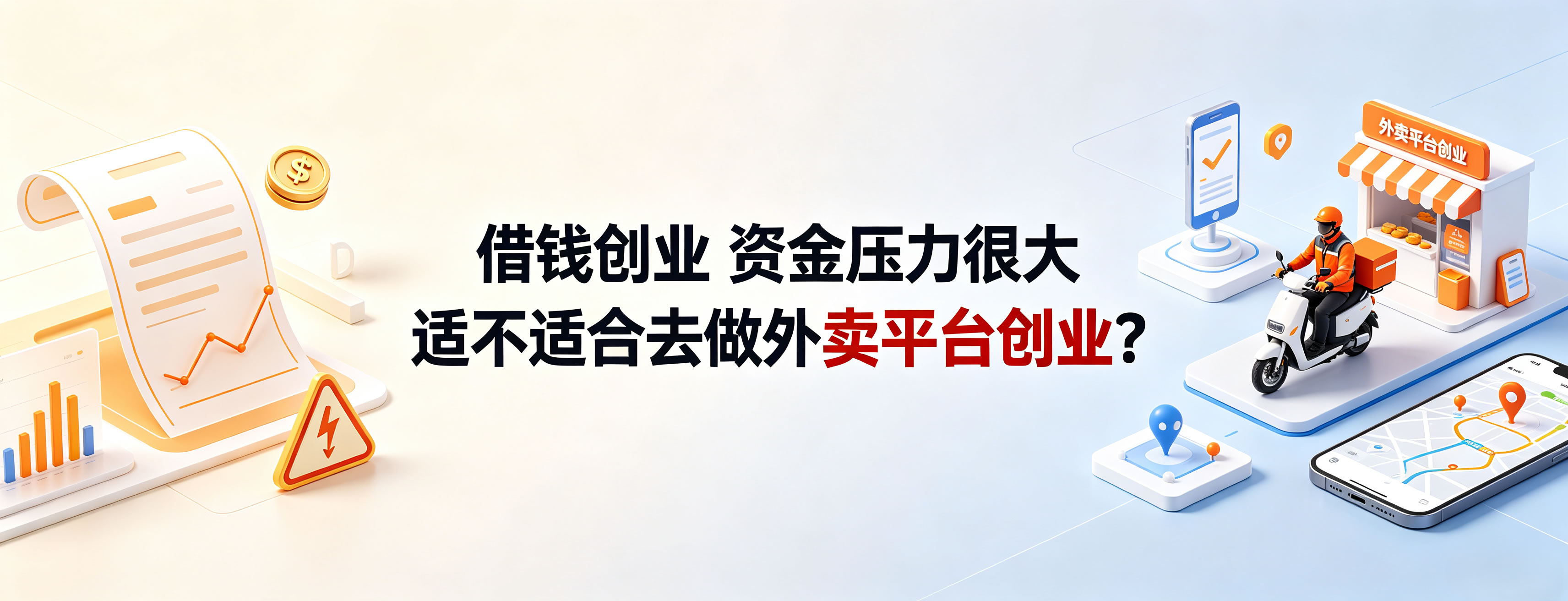 借钱创业，资金压力很大，适不适合去做外卖平台创业？