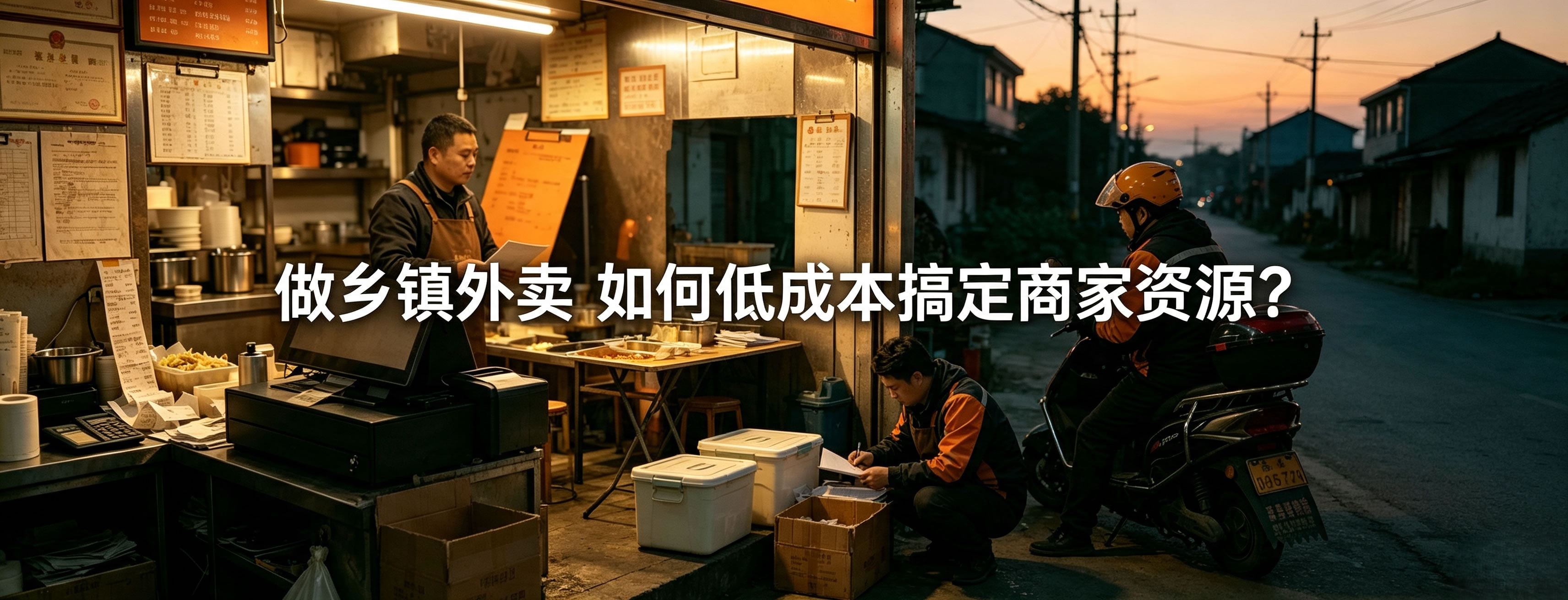 做乡镇外卖 如何低成本搞定商家资源？