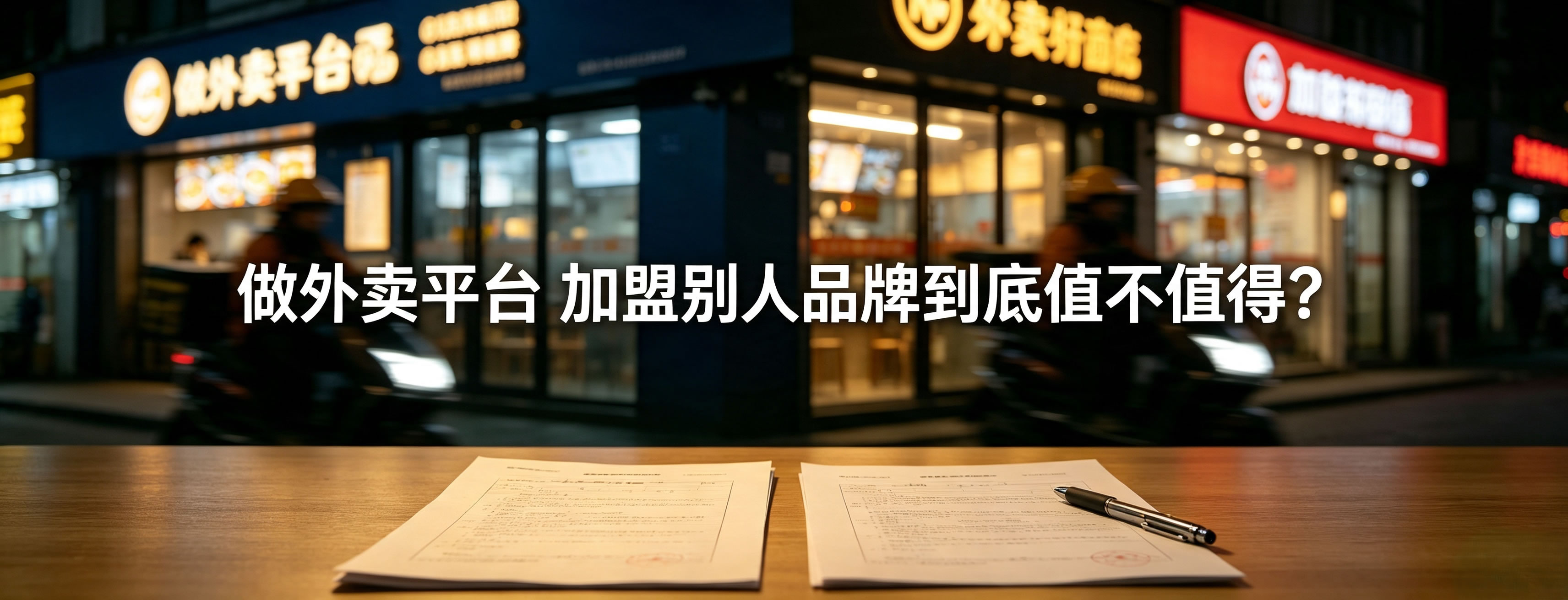 做外卖平台 加盟别人品牌到底值不值得？