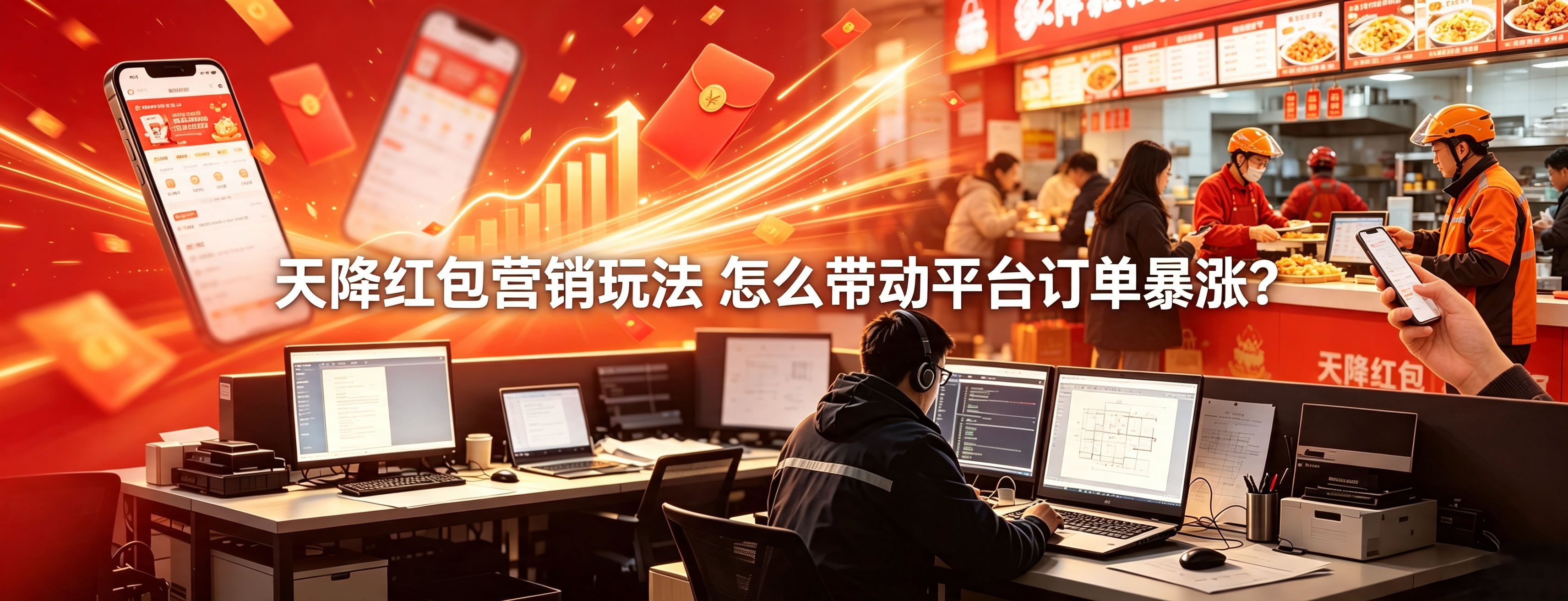 天降红包营销玩法 怎么带动平台订单暴涨？