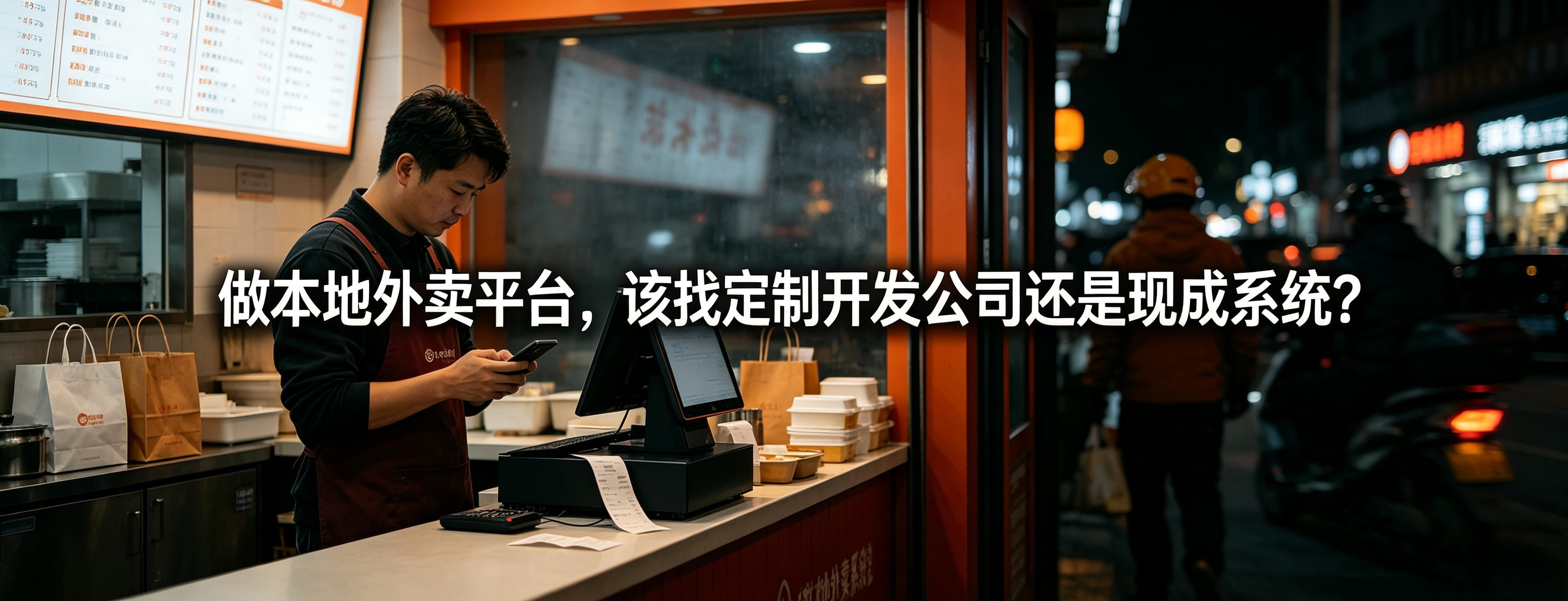 做本地外卖平台,该找定制开发公司还是现成系统?