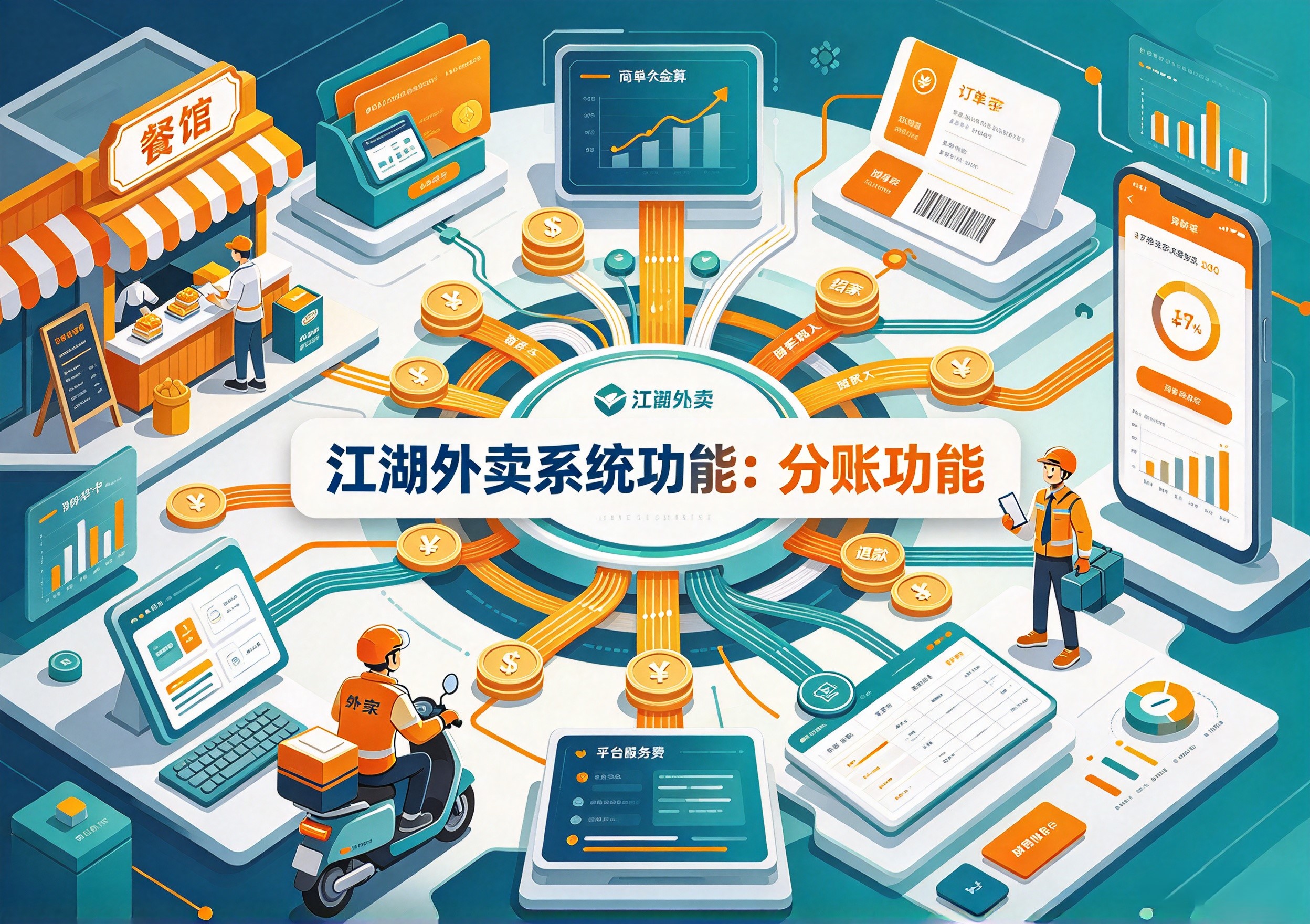 江湖外卖系统分账功能:多方自动分账、提现方式与结算周期