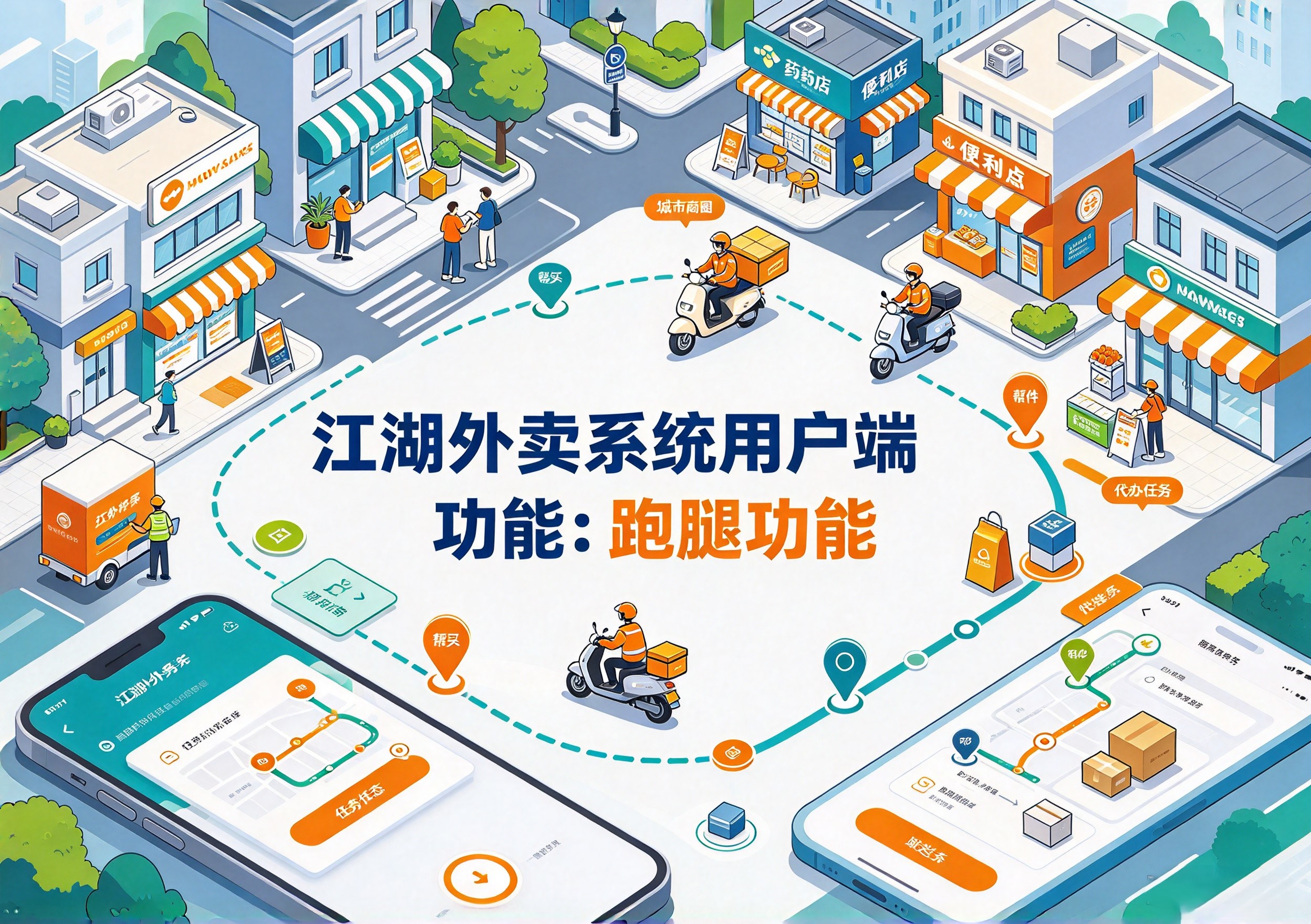 江湖外卖系统跑腿功能：帮送、帮取、帮买与万能帮帮四大版块