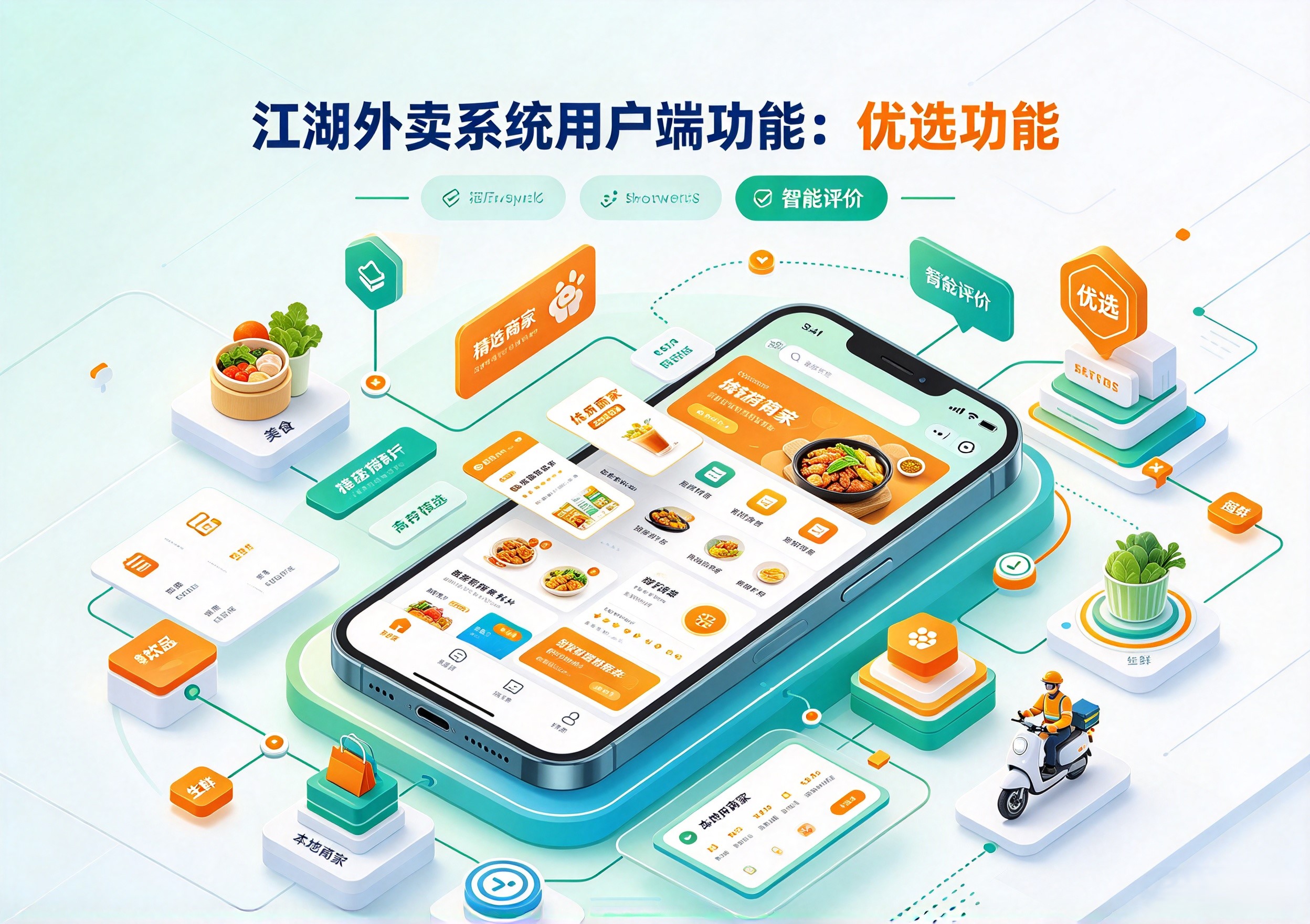 江湖外卖系统优选功能：外卖团购板块、电子券核销与后台配置