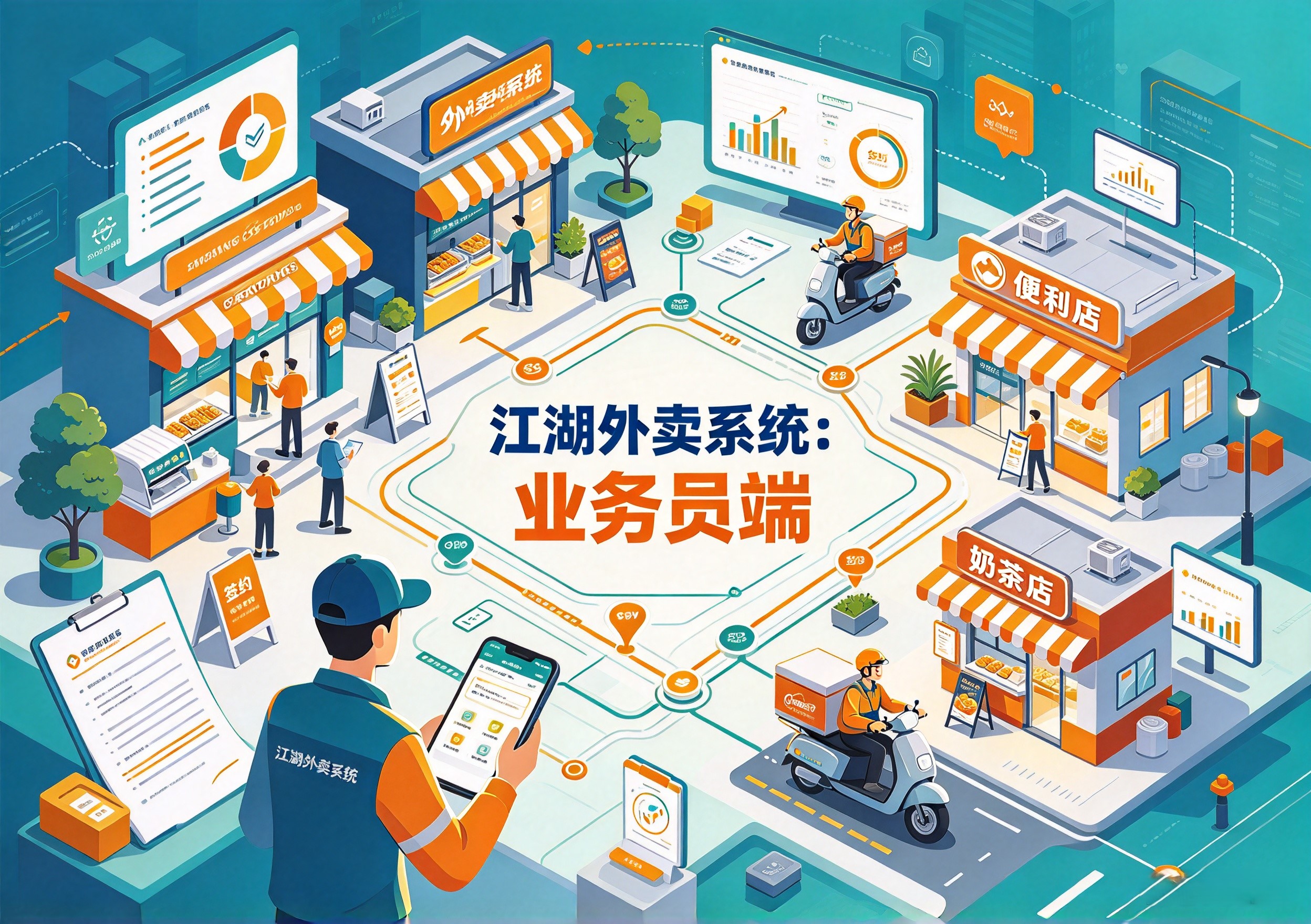 江湖外卖系统业务员端