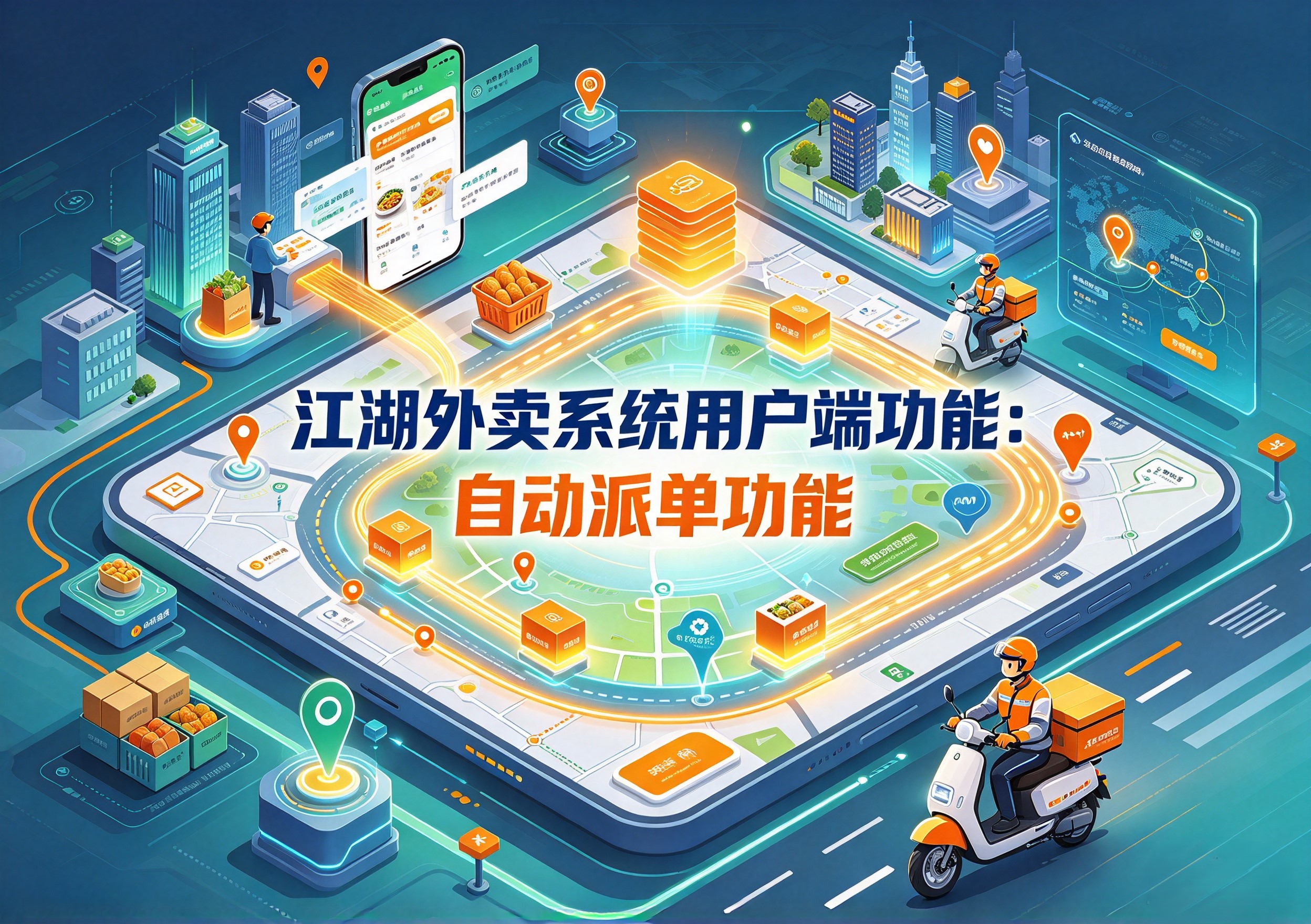 江湖外卖系统用户端功能:自动派单功能