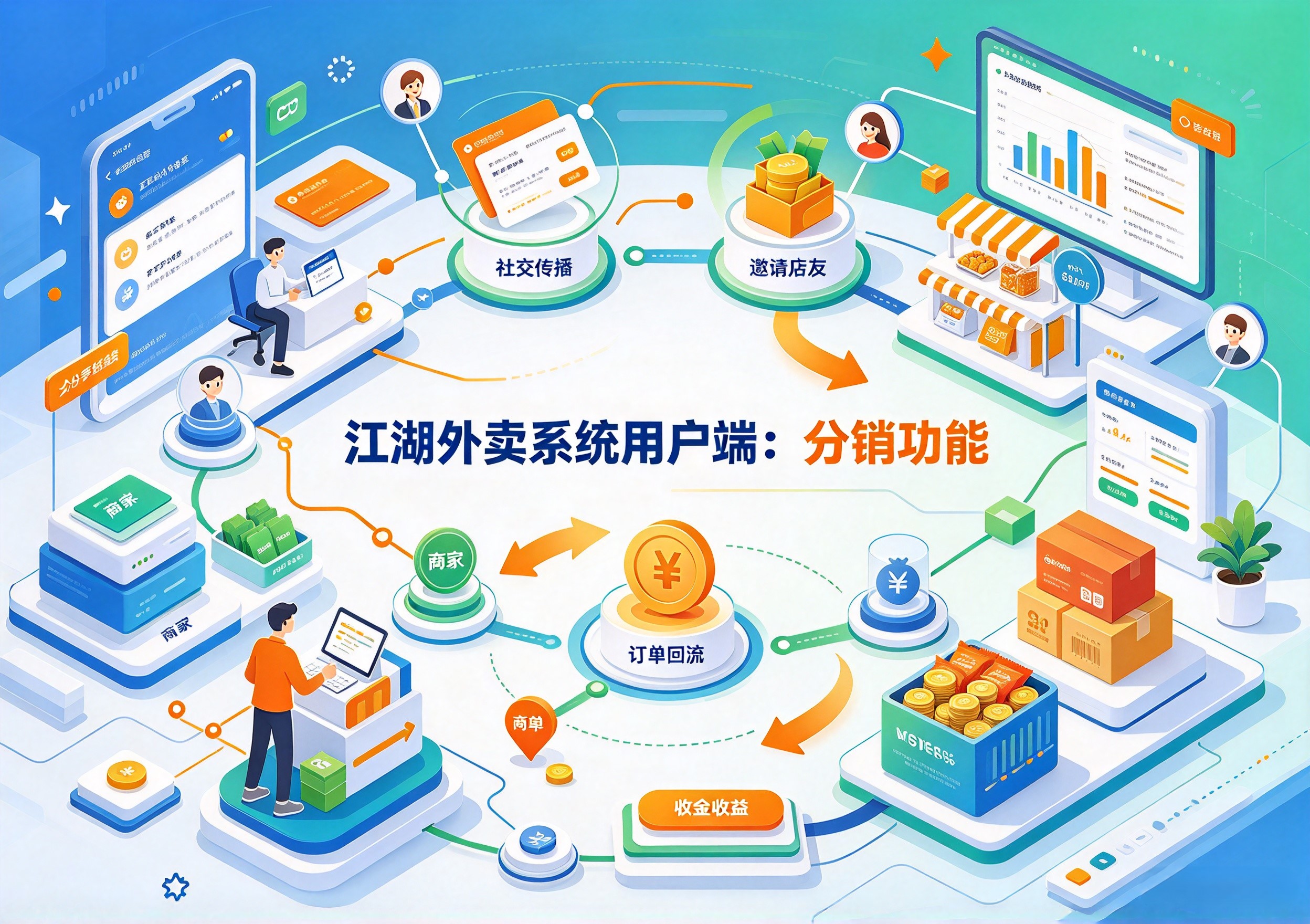 江湖外卖系统分销功能