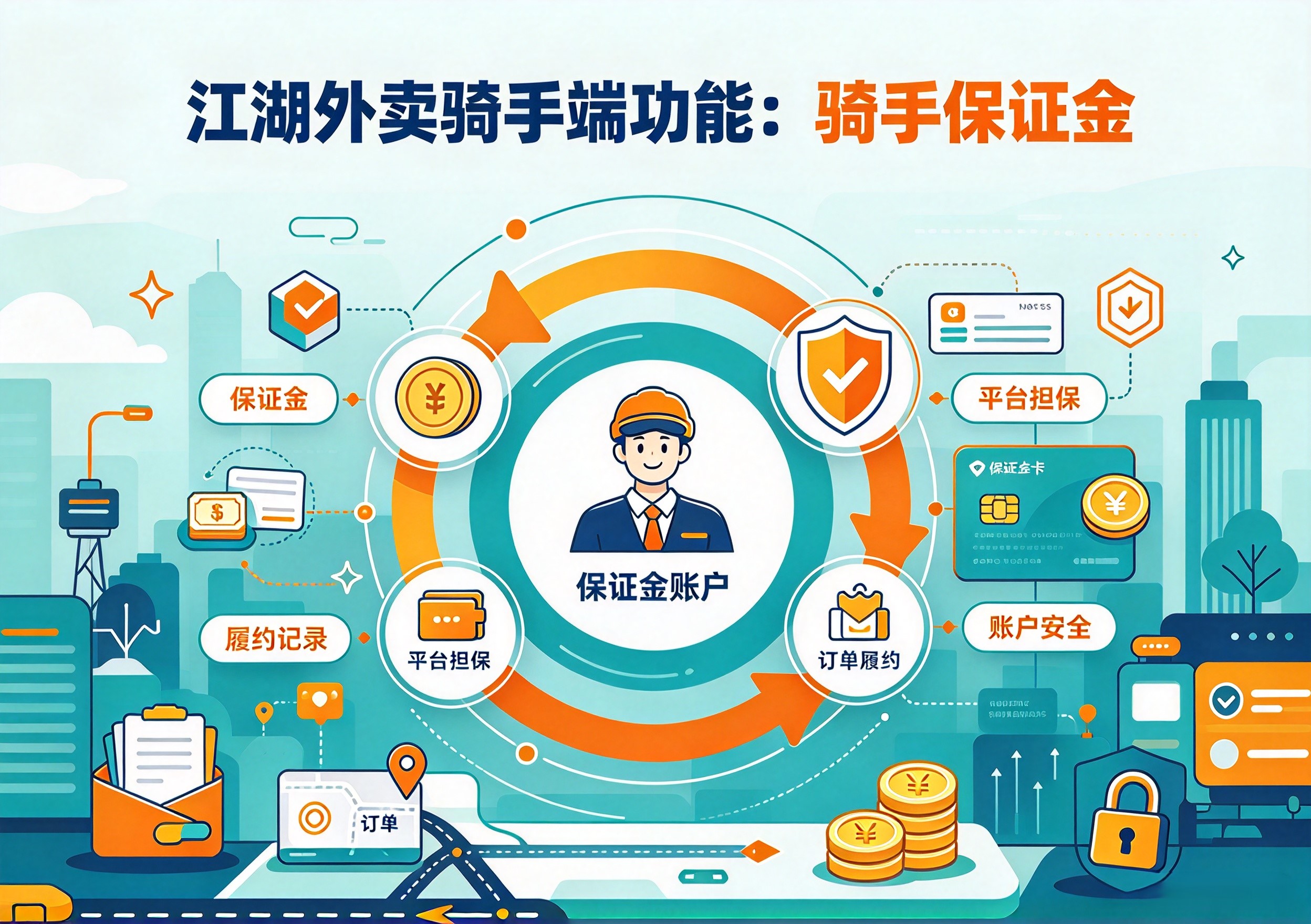 江湖外卖系统骑手保证金功能